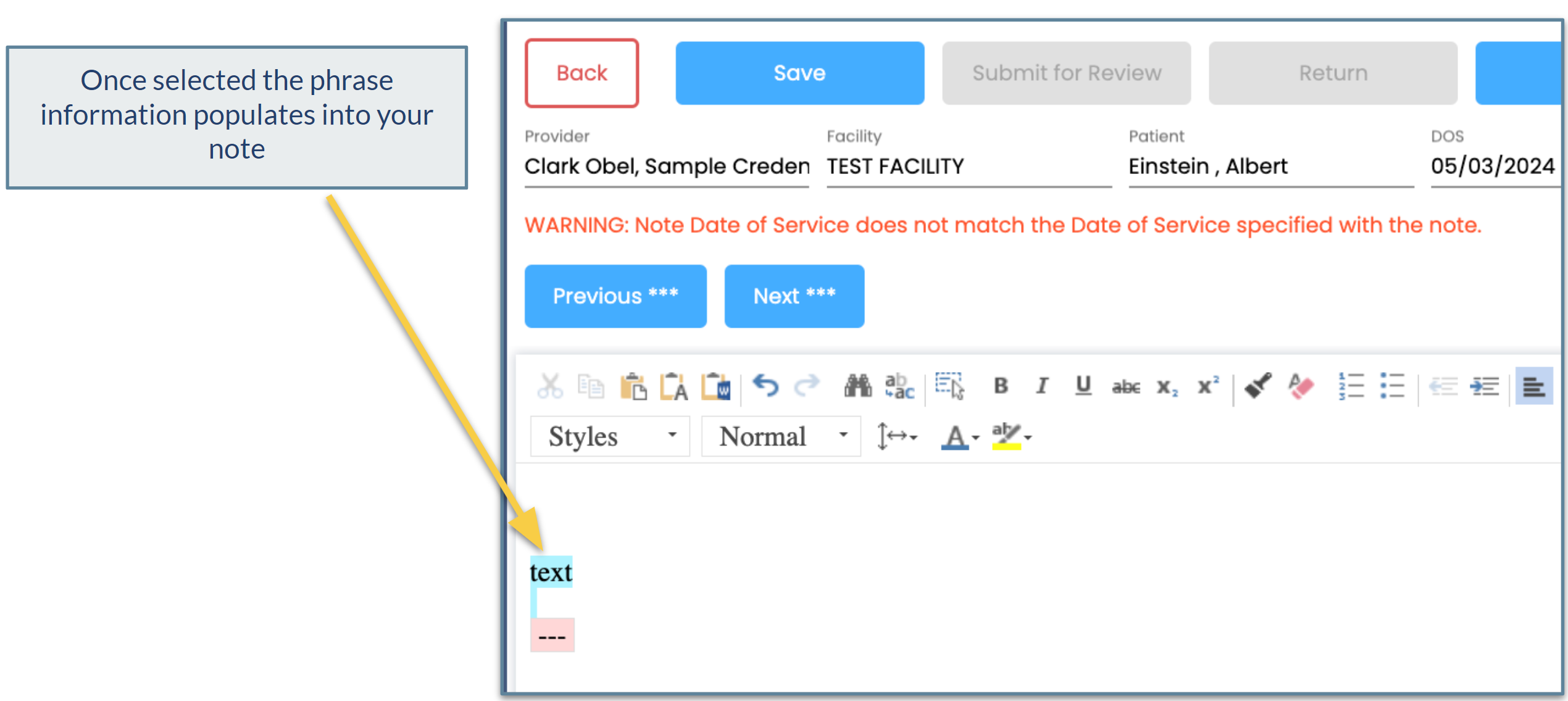 Charting | Smart Phrases (aka Dot-Phrases) – DocNow